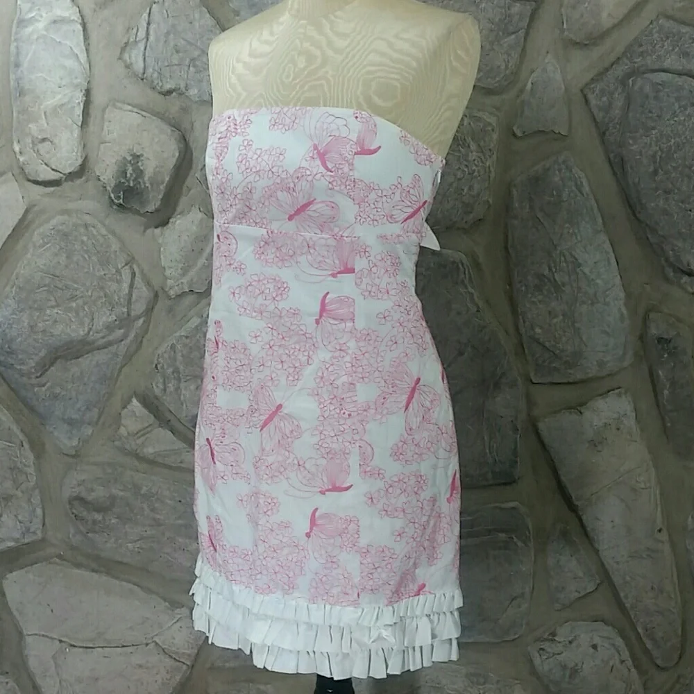 🦋💕Gorg Lily Pulitzer Pink & Butterfly Glinda vibes Dress - Picture 1 of 4